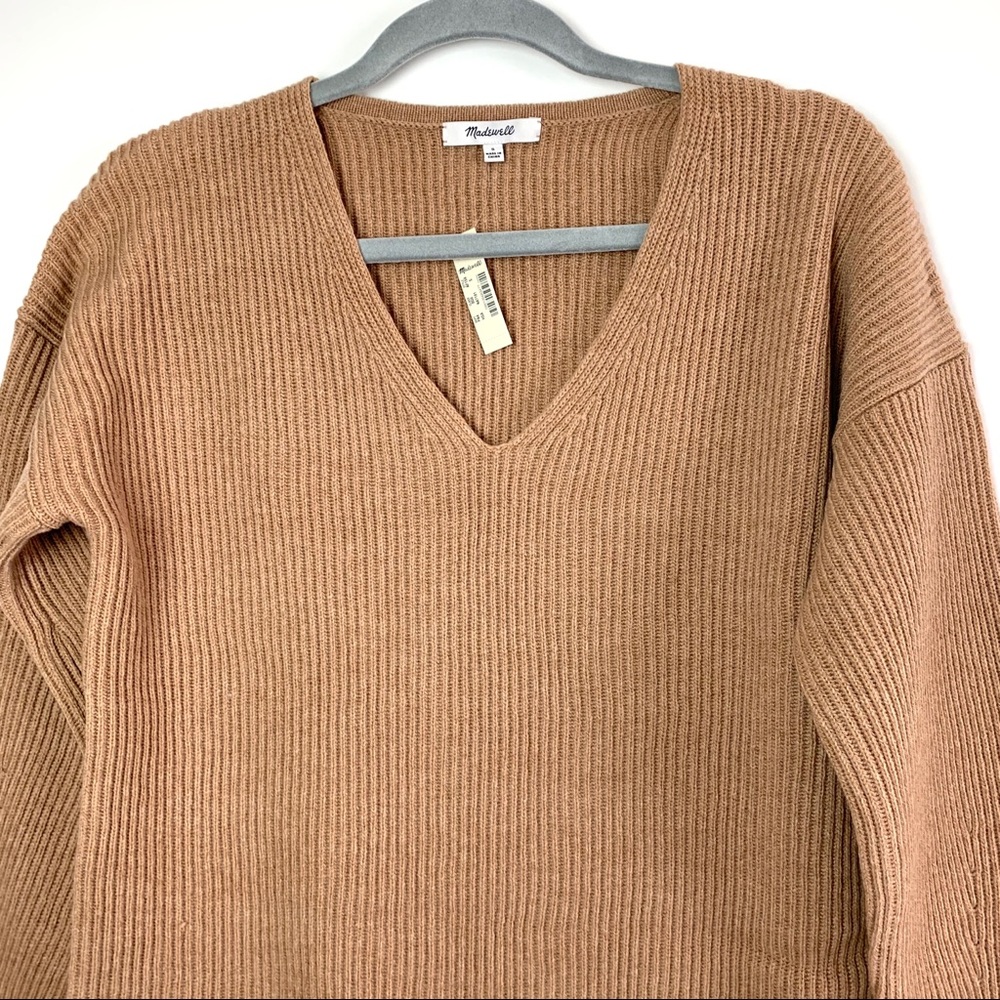 NWT Madewell Relaxed V-Neck Sweater Dress - Picture 7 of 8
